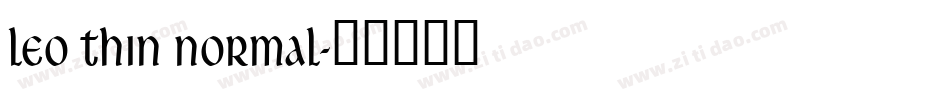 Leo Thin Normal字体转换